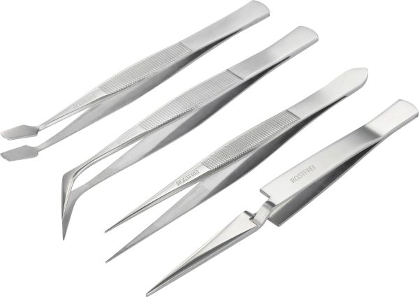 Zestaw pęset Basetech BT-2108046 114.5 mm