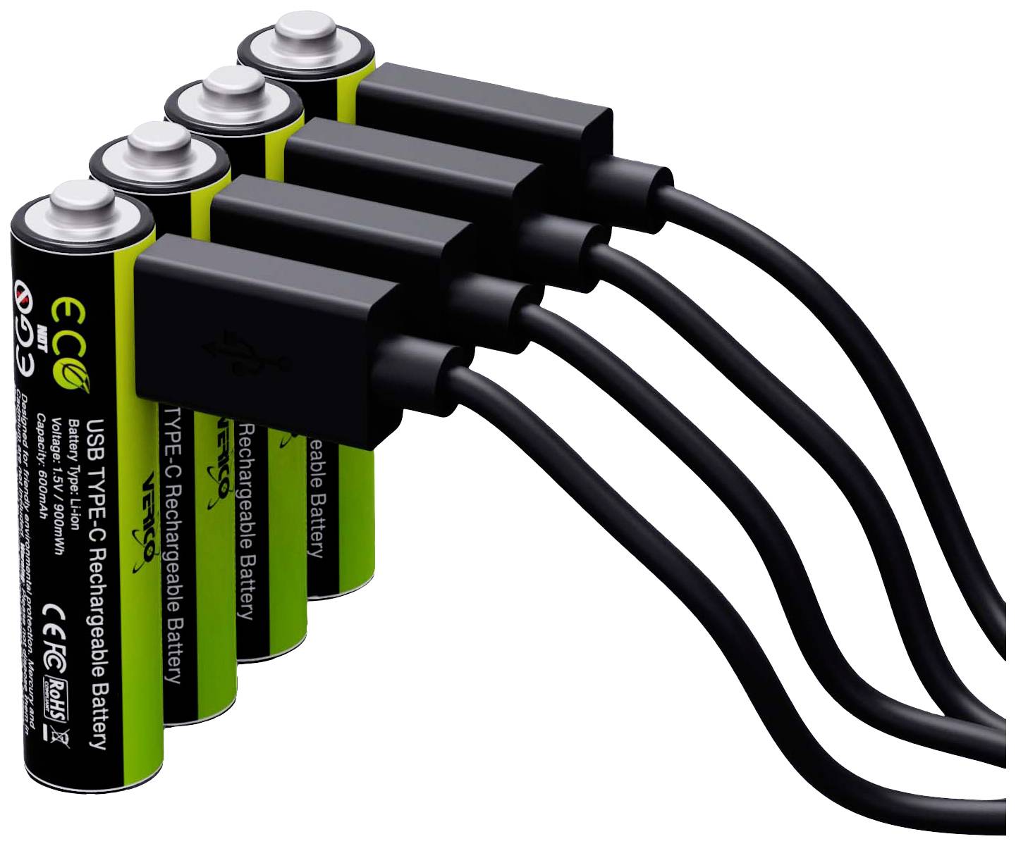 Akumulator AA/R06 Verico LoopEnergy ładowanie po przez USB-C, Li-Ion, 1700 mAh, 1.5 V, 4 szt. - obrazek 1