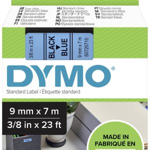 Taśma do nadruku D1 DYMO S0720710, 9 mm x 7 m, Kolor taśmy: niebieski / Kolor nadruku: czarny Taśma do nadruku D1 DYMO S0720710, 9 mm x 7 m, Kolor taśmy: niebieski / Kolor nadruku: czarny