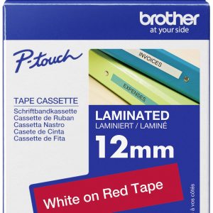 Brother TZe-435 Taśma do nadruku tworzywo sztuczne Kolor taśmy: czerwony Kolor nadruku: biały 12 mm 8 m Brother TZe-435 Taśma do nadruku tworzywo sztuczne Kolor taśmy: czerwony Kolor nadruku: biały 12 mm 8 m