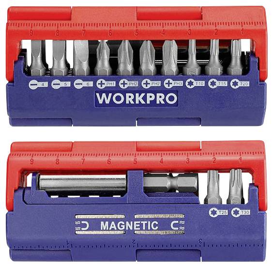Zestaw bitów WorkPro WP221062 produkt uniwersalny PH0, PH1, PH2 - obrazek 1