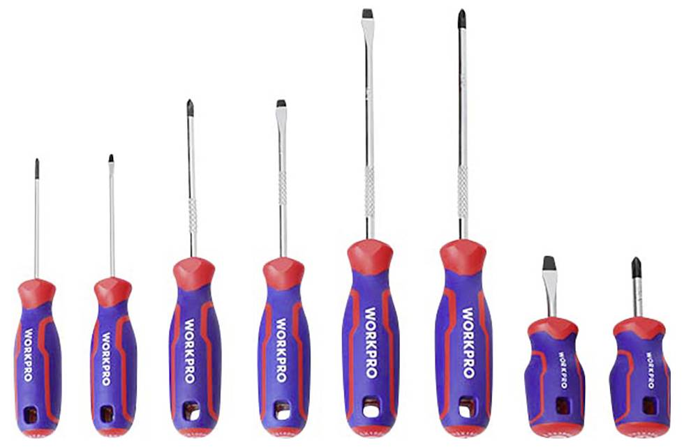 Zestaw wkrętaków WorkPro 8 tlg WP200505 produkt uniwersalny PH0, PH1, PH2 - obrazek 1