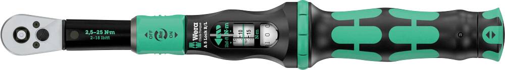 Klucz dynamometryczny Wera Click-Torque Lock A 5 R/L 05075693001, 1/4" (6.3 mm), 2.5 - 25 Nm - obrazek 1