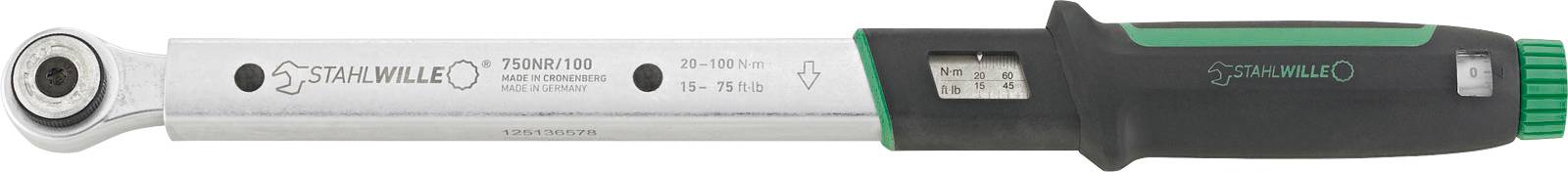 Klucz dynamometryczny Stahlwille 750NR/100 50021003, 3/8" (10 mm), 20 - 100 Nm - obrazek 1