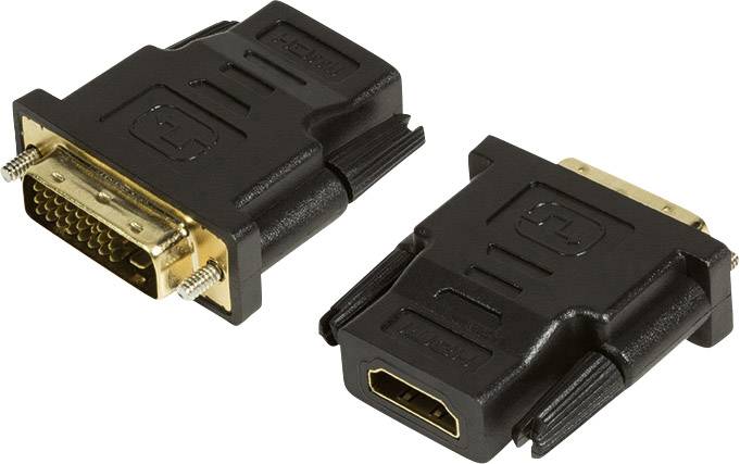 adapter HDMI, DVI LogiLink AH0001 LogiLink - Videoadapter - HDMI weiblich zu DVI-D, [1x złącze żeńskie HDMI - 1x złącze - obrazek 1