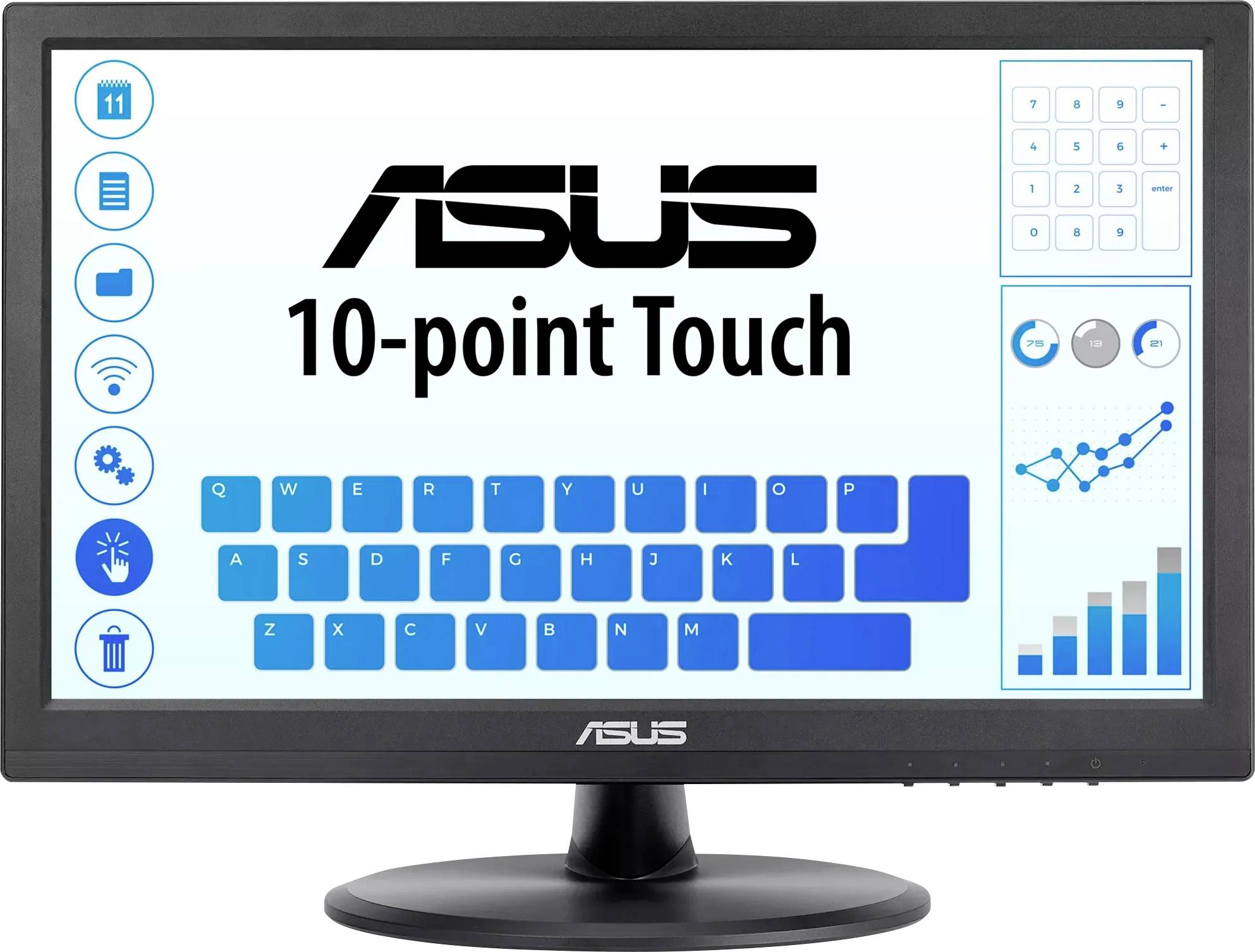 Asus Touch VT169HE Monitor dotykowy EEK C (A - G) 39.6 cm (15.6 cal) 1920 x 1080 px 16:9 5 ms HDMI, VGA LCD (IPS) - obrazek 1