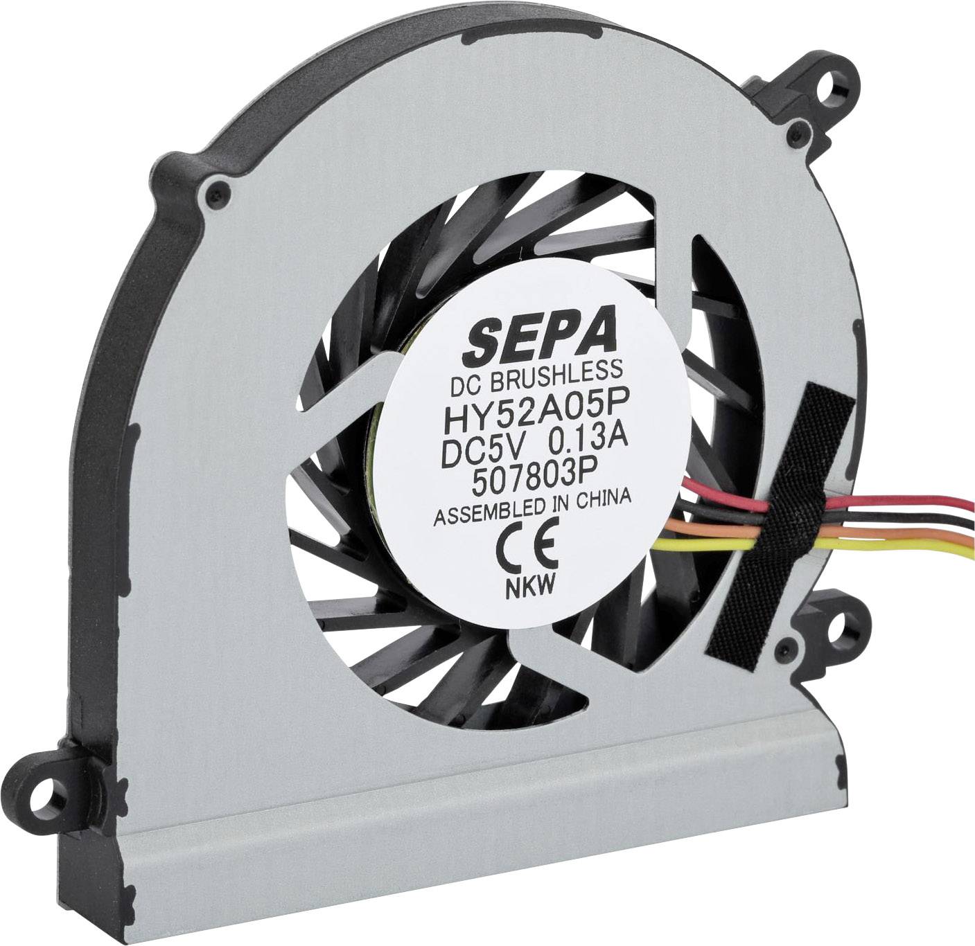 Wentylator osiowy SEPA HY52A05PSE25AP00, 5 V/DC, 4.5 m³/h, (D x S x W) 52 x 52 x 8 mm - obrazek 1