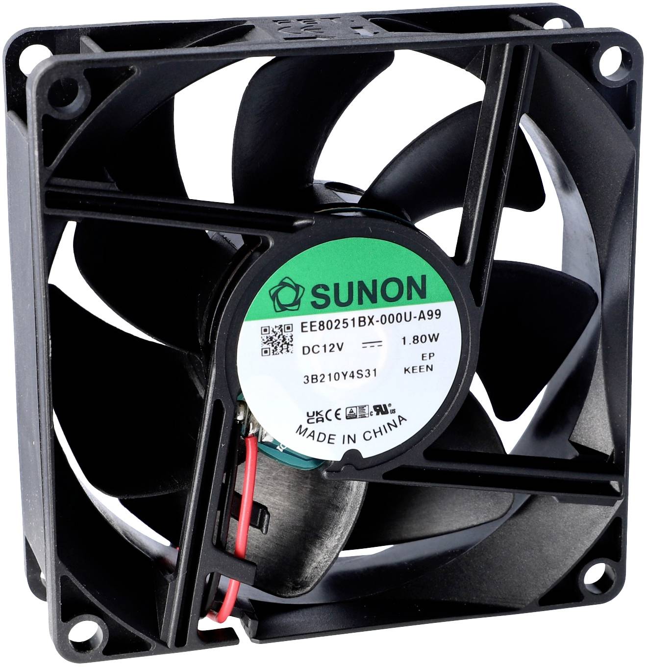 Sunon MF80252V3-1000U-A99 Wentylator osiowy 24 V/DC 56.05 m³/h (D x S x W) 25 x 80 x 80 mm - obrazek 1