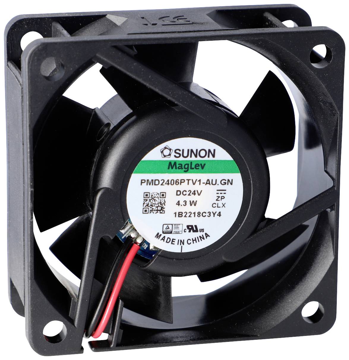Sunon PMD2406PTV1-A.U.GN Wentylator osiowy 24 V/DC 61.14 m³/h (D x S x W) 25 x 60 x 60 mm - obrazek 1