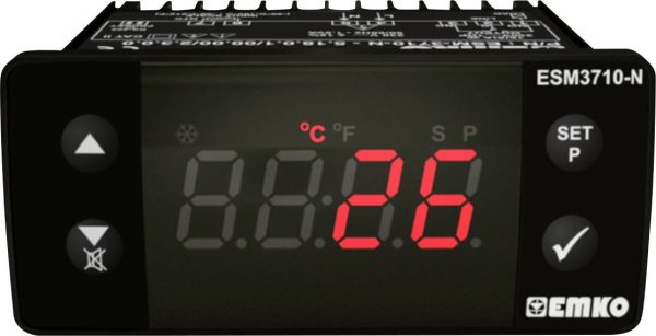 Termostat Emko ESM-3710-N.5.10.0.1/00.00/2.0.0.0 K 0 do 999 °C Przekaźnik 16 A (D x S x W) 65 x 76 x 35 mm