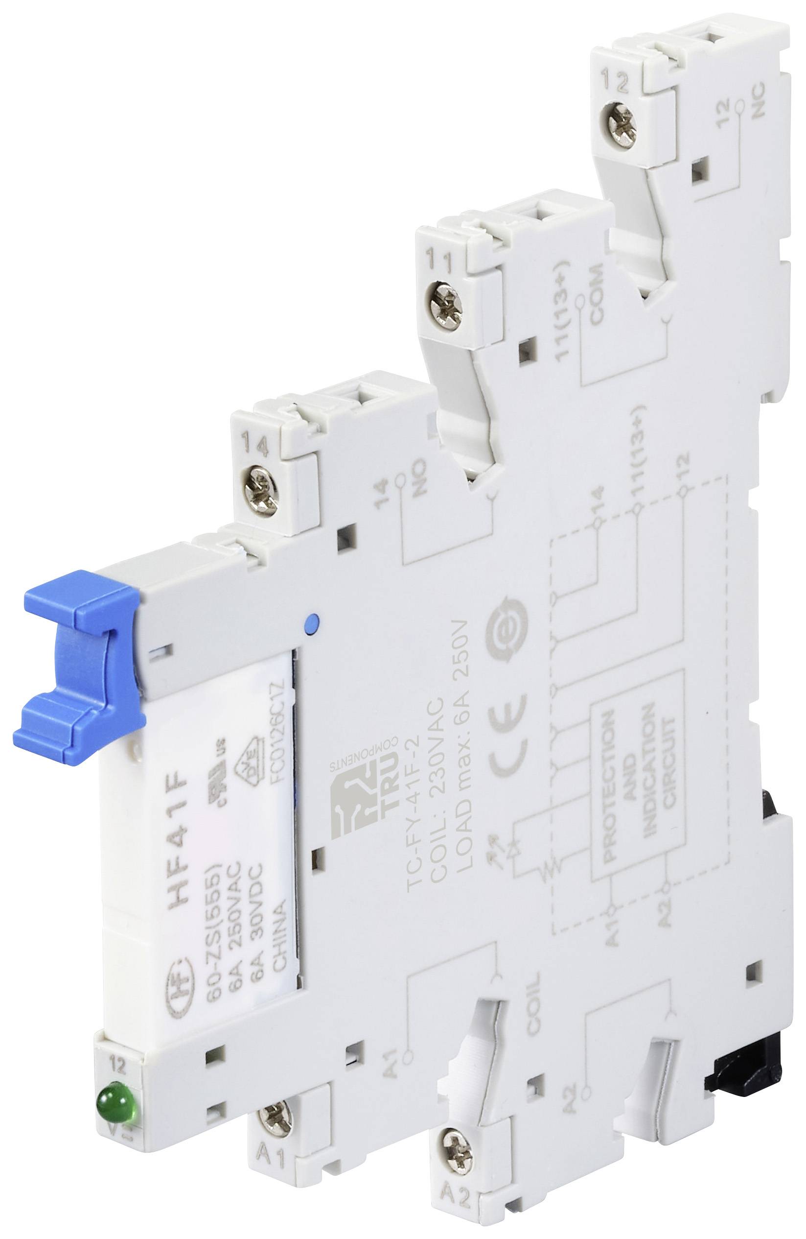 Przekaźnik przemysłowy TRU COMPONENTS TC-FY-41F-2 230V 230 V/AC 6 A 1 NC, 1 NO 1 szt. - obrazek 1