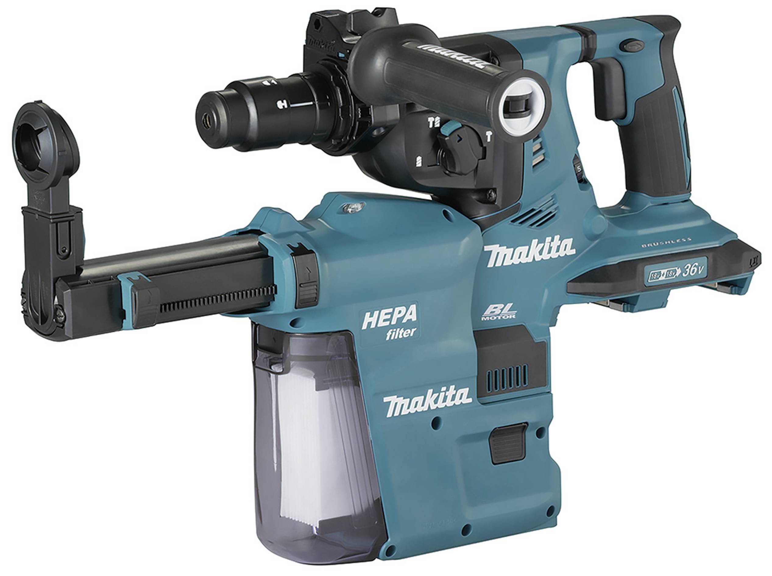 Makita DHR283ZWJU SDS-Plus-Młot wielofunkcyjny, akumulatorowy 18 V bez akumulatora, bez ładowarki - obrazek 1