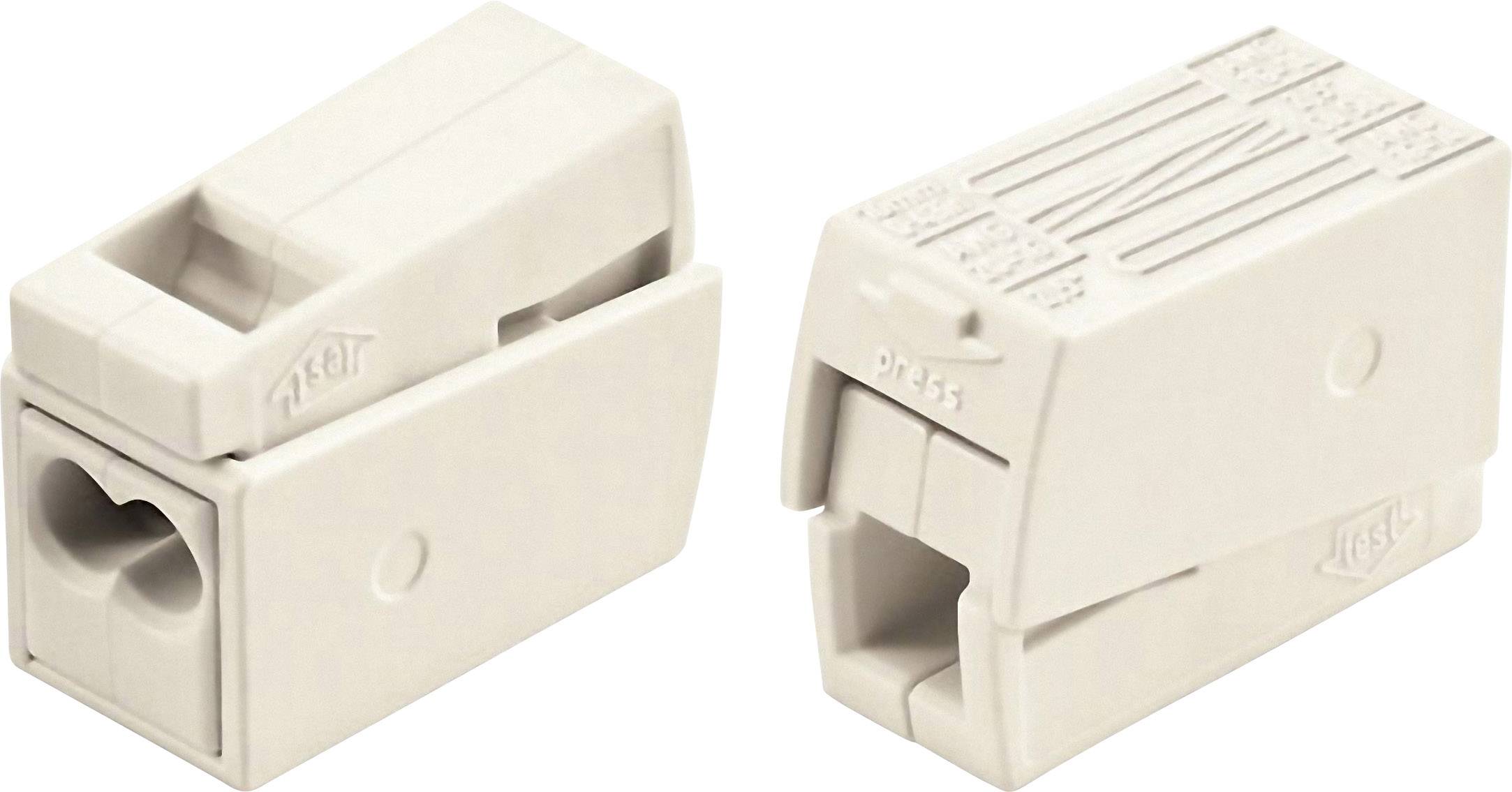 WAGO 224-112 Złącze oświetleniowe elastyczny: 0.5-2.5 mm² stała: 1-2.5 mm² Ilość styków: 3 15 szt. biały - obrazek 1