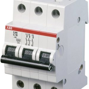 ABB 2CDS253001R0164 S203-C16 Wyłącznik automatyczny 3 styki 16 A ABB 2CDS253001R0164 S203-C16 Wyłącznik automatyczny 3 styki 16 A