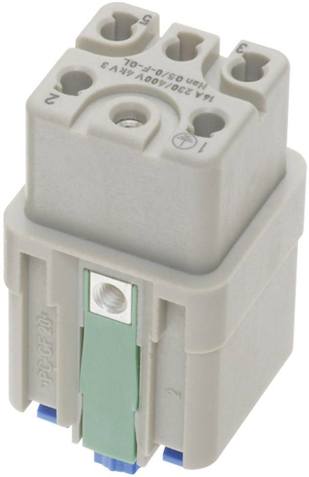 HARTING 09120052733 Wkładka złącza żeńskiego Han® Q 5 + PE Han-Quick Lock® 1 szt. - obrazek 1