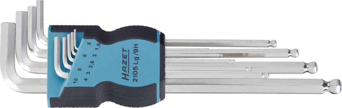Hazet 2105LG/9H wewnętrzny sześciokąt Zestaw kluczy trzpieniowych 1.5 mm, 2 mm, 2.5 mm, 3 mm, 4 mm, 5 mm, 6 mm, 8 mm, 10 - obrazek 1