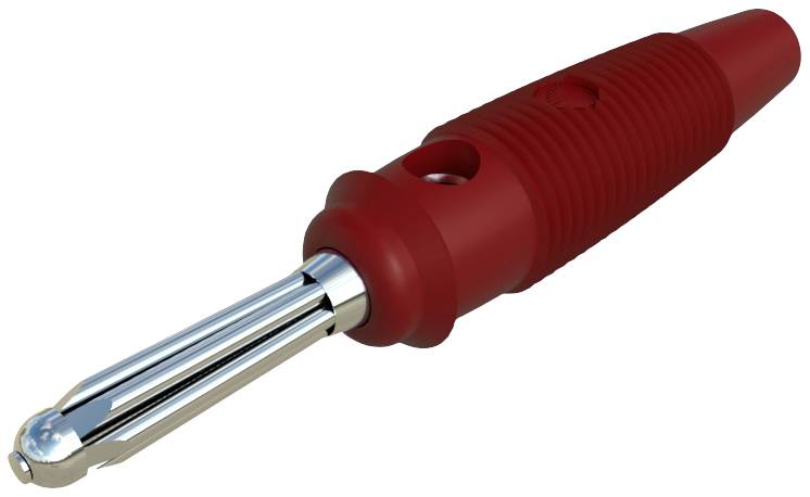 Wtyk bananowy SKS Hirschmann BUELA 20 K, O 4 mm, 1.5 mm2,6 A, 60 V, czerwony - obrazek 1