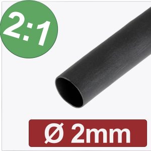 Quadrios 24CA262 Rurka termokurczliwa bez kleju 24CA262, 2:1, od 2 mm do 1 mm, 1 m Quadrios 24CA262 Rurka termokurczliwa bez kleju 24CA262, 2:1, od 2 mm do 1 mm, 1 m