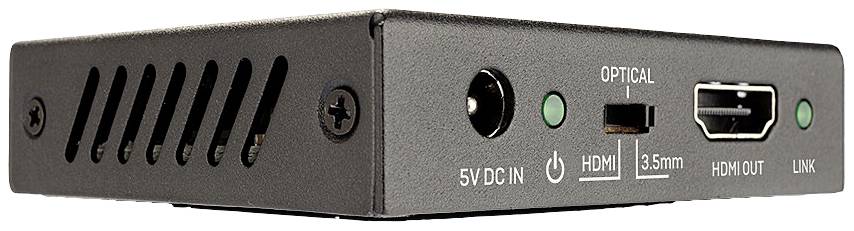 konwerter HDMI, Toslink/optyczne, Jack LINDY 38203, [3x złącze żeńskie HDMI, złącze żeńskie optyczne/TOSLINK (ODT), jack - obrazek 1