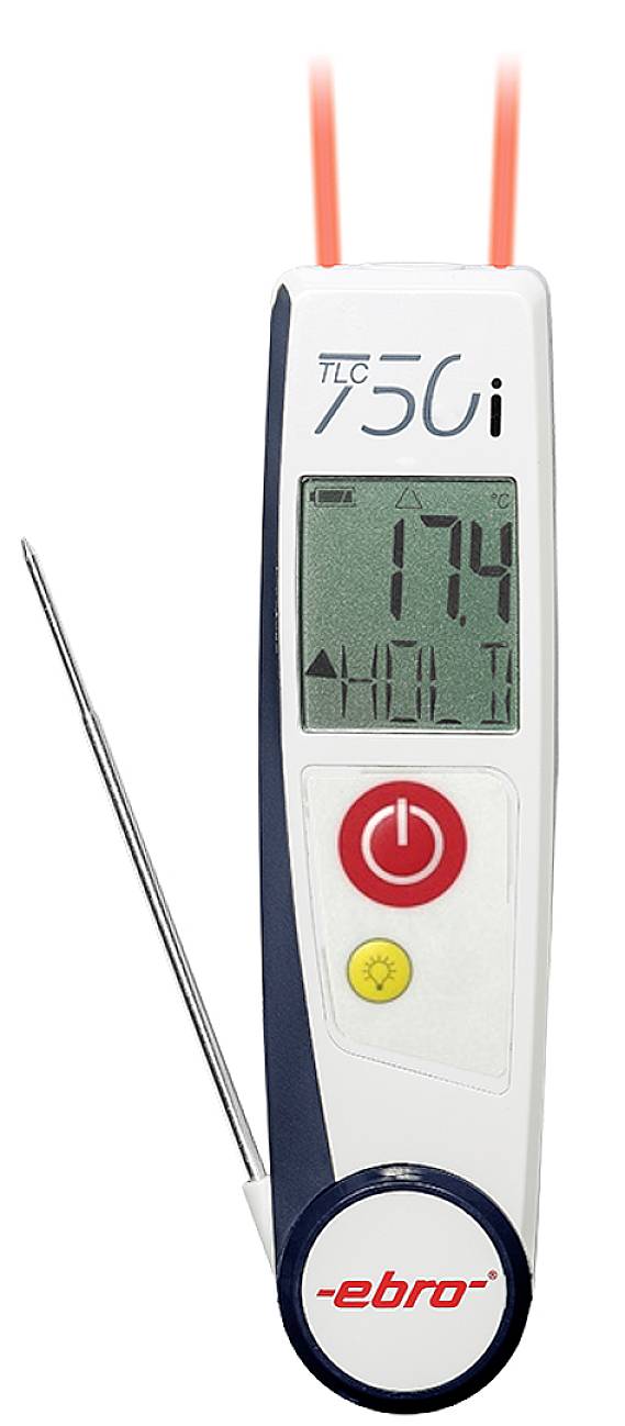 ebro TLC 750i-V2 Pirometr i termometr bagnetowy HACCP -50 - +250 °C Rodzaj czujnika T Zgodność z HACCP, Pomiar stykowy, - obrazek 1