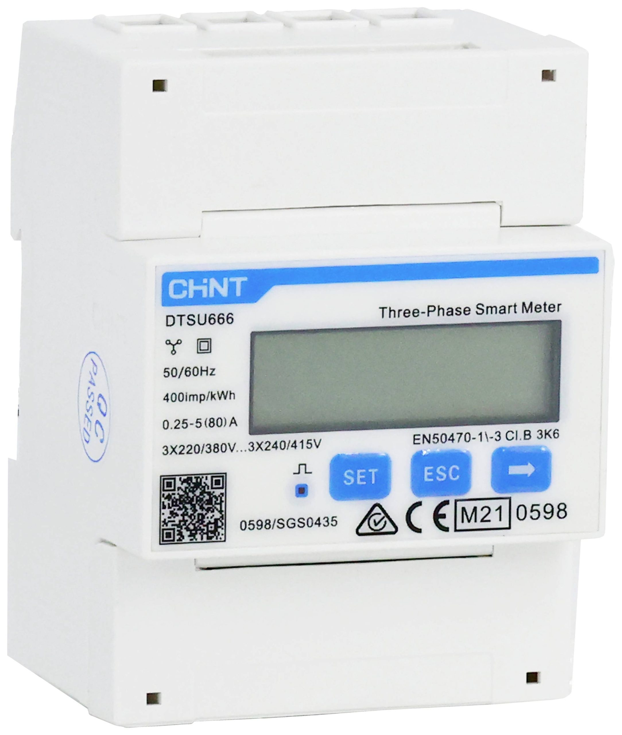 Chint G DTSU666 3×230/400V 5(80)A RS485 4PMID 313280 Licznik prądu trójfazowy cyfrowy Zezwolenie MID: tak 1 szt. - obrazek 1