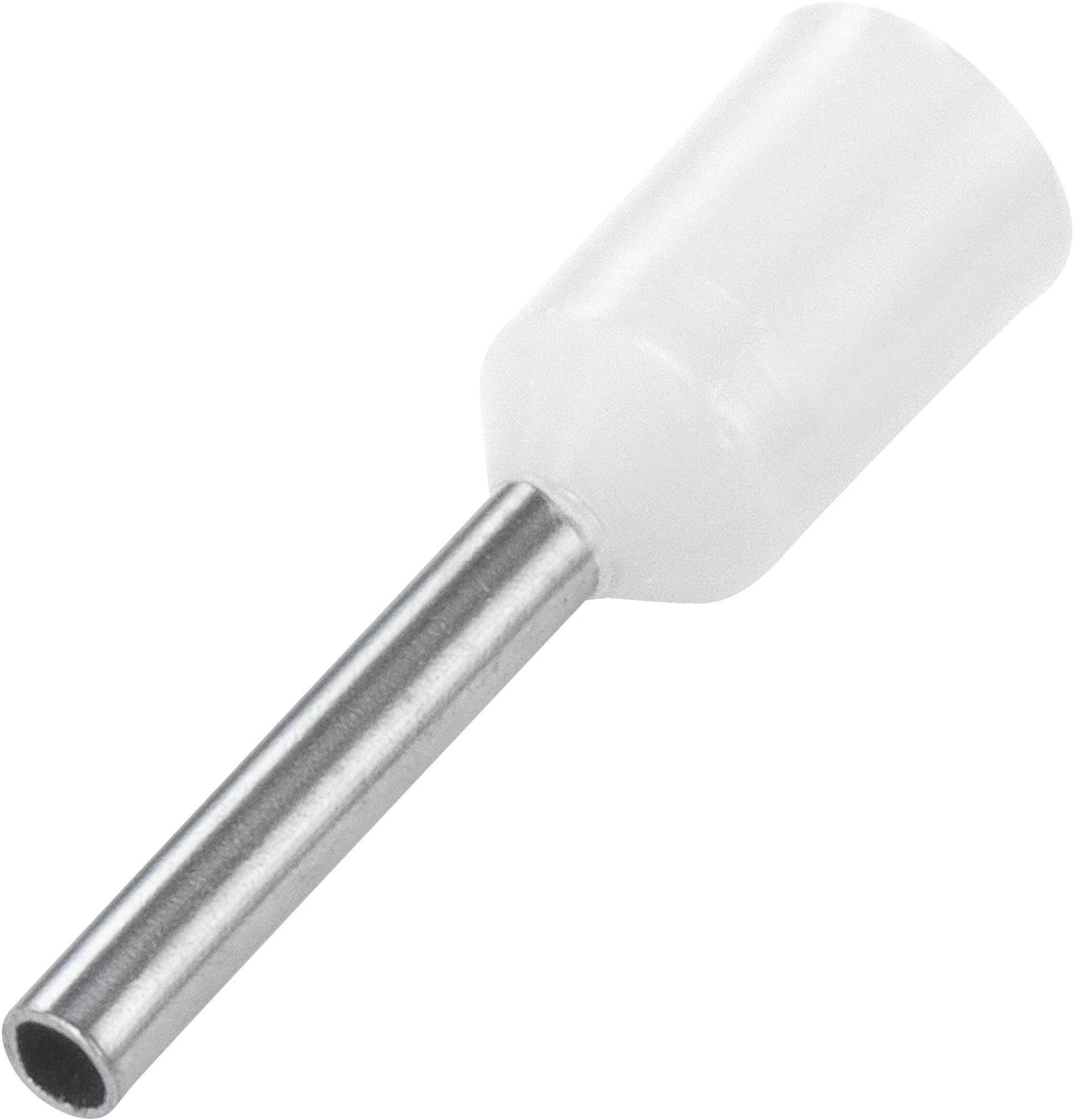 Końcówki kablowe tulejkowe 60208, kołnierz, 0.75 mm2 x 8 mm, białe, 100 szt. - obrazek 1