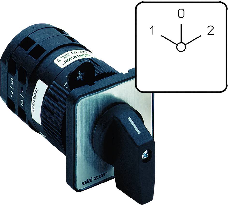 Przełącznik krzywkowy 20 A 2 x 60 ° szary, czarny Sälzer M220-61025-219M1 M220-61025-219M1 1 szt. - obrazek 1