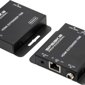 SpeaKa Professional SP-9424396 SP-HDE-200, 4K, transmisja przez kabel sieciowy RJ45, zasięg 70 m SpeaKa Professional SP-9424396 SP-HDE-200, 4K, transmisja przez kabel sieciowy RJ45, zasięg 70 m