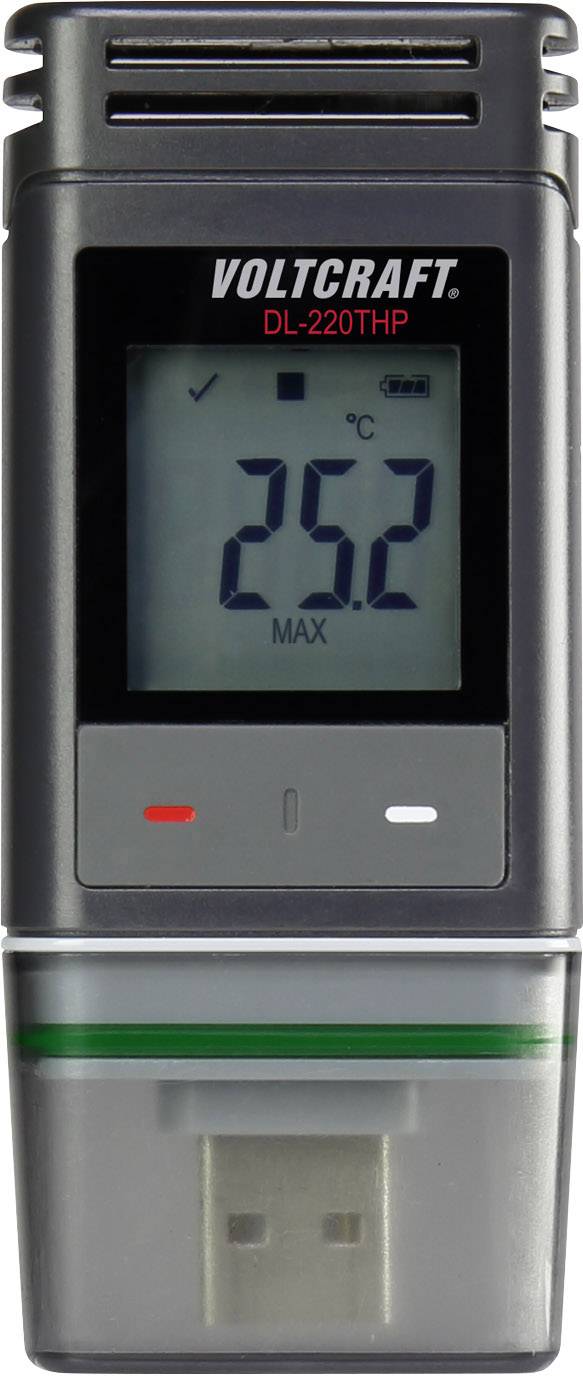 Rejestrator temperatury VOLTCRAFT DL-220THP, -30 do +60 °C, USB - obrazek 1