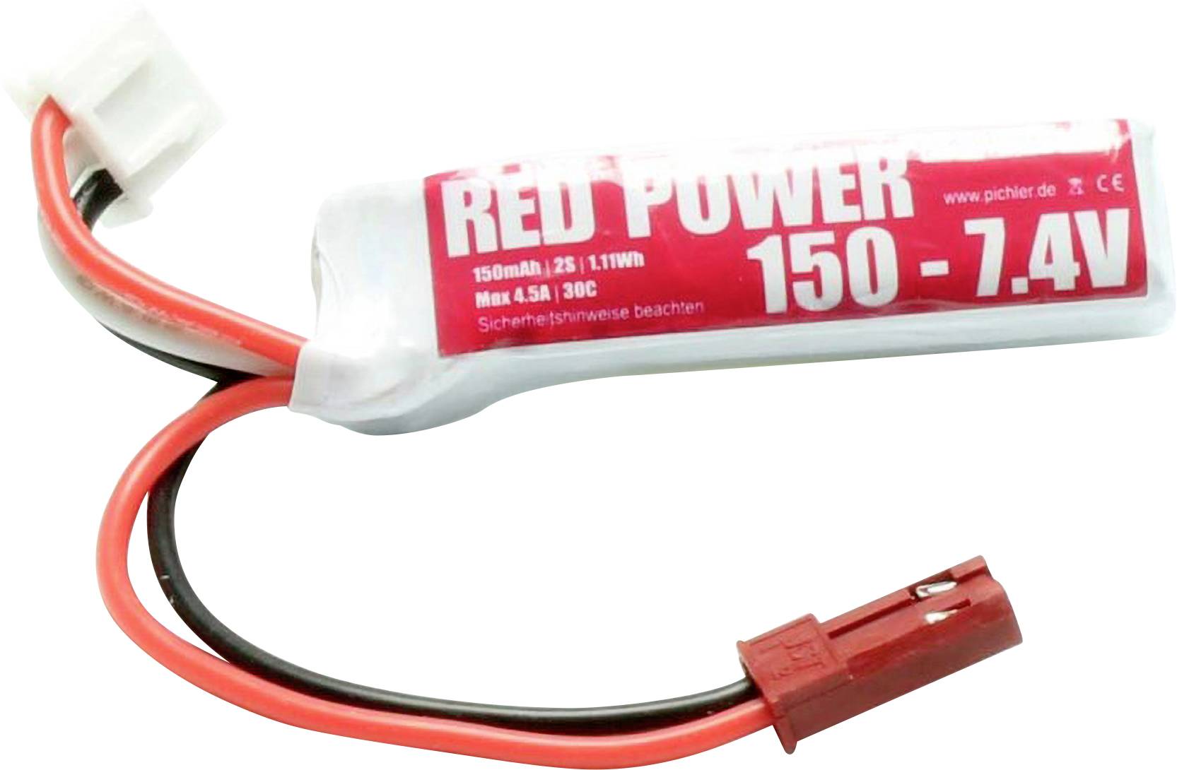 Pakiet akumulatorów (LiPo) 7.4 V 150 mAh Red Power Softcase JST - obrazek 1