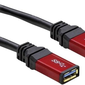 Delock Kabel USB USB 3.2 Gen1 Złącze męskie USB-A, Złącze żeńskie USB-A 2.00 m czerwony, czarny styki pozłacane , certyf Delock Kabel USB USB 3.2 Gen1 Złącze męskie USB-A, Złącze żeńskie USB-A 2.00 m czerwony, czarny styki pozłacane , certyf