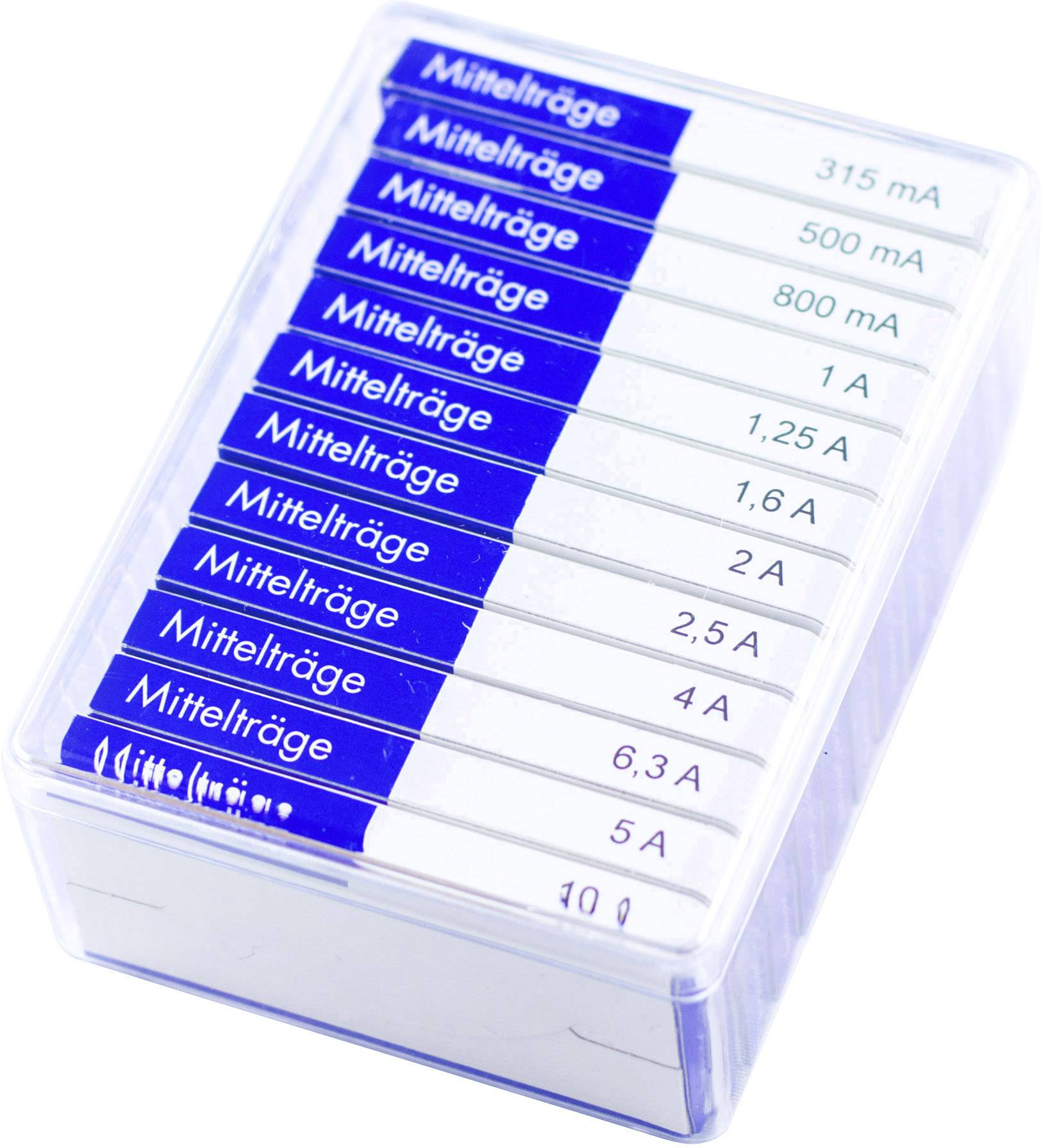 ESKA 632.820 632820 Zestaw bezpieczników (Ø x D) 6.3 mm x 32 mm średnio wolny -mT- Zawartość 120 części - obrazek 1