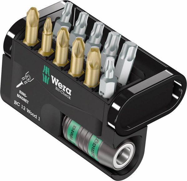 Bity Wera Bit-Check 12 Wood 1 05057423001 1 szt. krzyżakowy Pozidriv, krzyżakowy Phillips, Wewnętrzny profil T