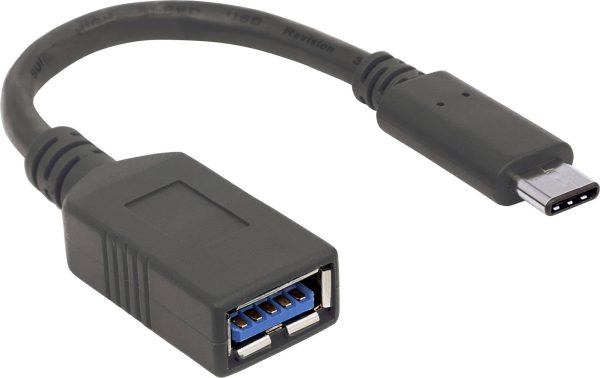 Manhattan Kabel USB USB 3.2 Gen1 Złącze męskie USB-C®, Złącze żeńskie USB-A 0.15 m czarny wtyczka po obu stronach 355285