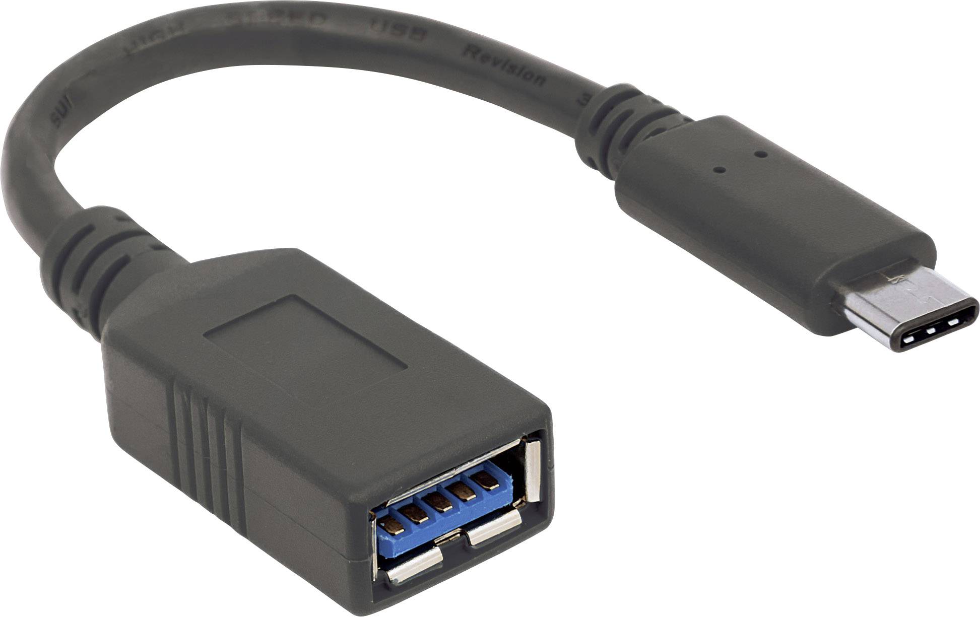 Manhattan Kabel USB USB 3.2 Gen1 Złącze męskie USB-C®, Złącze żeńskie USB-A 0.15 m czarny wtyczka po obu stronach 355285 - obrazek 1