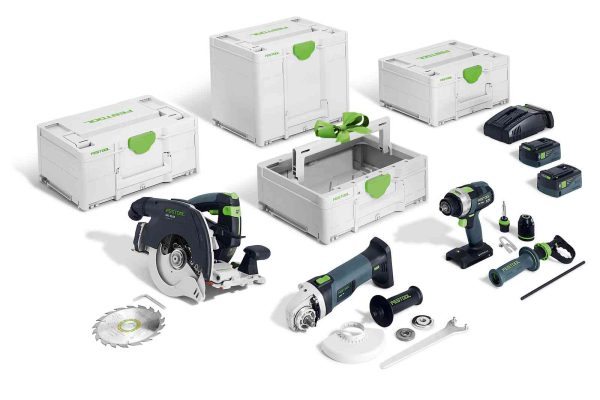Akumulatorowy zestaw Combo – Cieśla HKC 55/TPC 18/AGC 18/TB 137 Festool 578025
