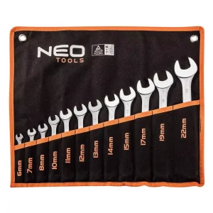 Klucze płasko-oczkowe 6-22 mm, zestaw 12 szt. NEO Tools 09-752 Klucze płasko-oczkowe 6-22 mm, zestaw 12 szt. NEO Tools 09-752