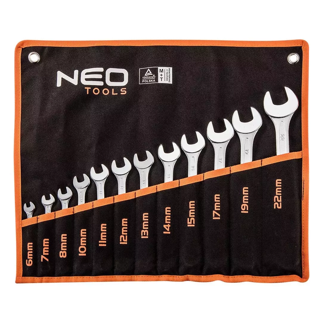 Klucze płasko-oczkowe 6-22 mm, zestaw 12 szt. NEO Tools 09-752 - obrazek 1