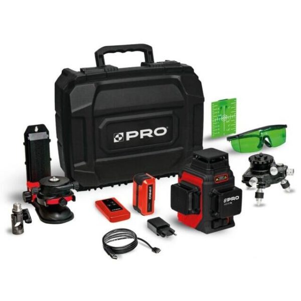 Laser wieloliniowy PRO AQ3DG zielona wiązka Zestaw PLUS PRO Laser wieloliniowy PRO AQ3DG zielona wiązka Zestaw PLUS PRO