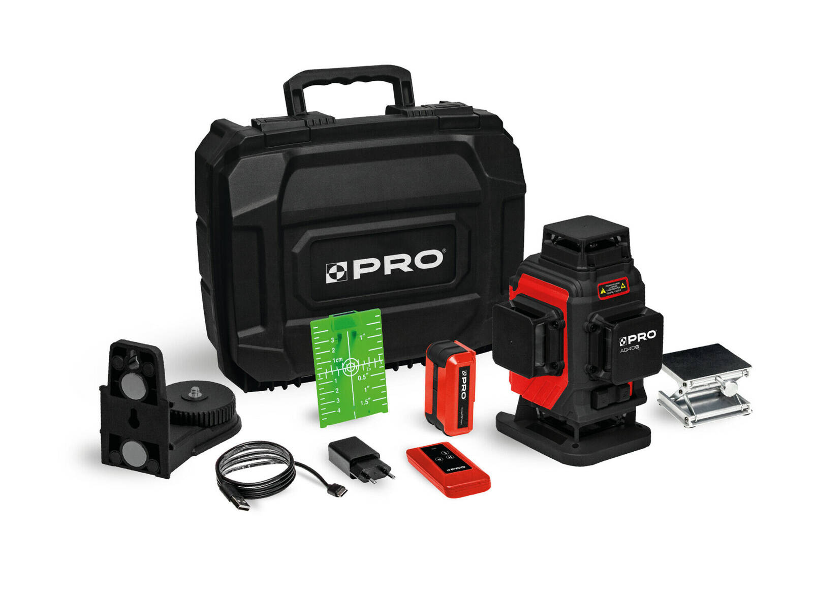 Laser wieloliniowy PRO AQ4DG zielona wiązka Zestaw PLUS PRO - obrazek 1