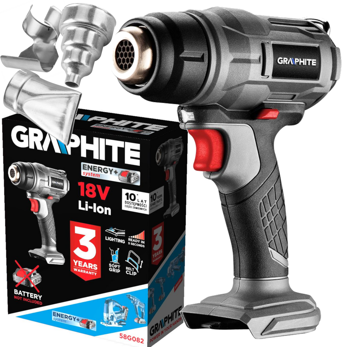Opalarka akumulatorowa Graphite 58G082 - obrazek 1