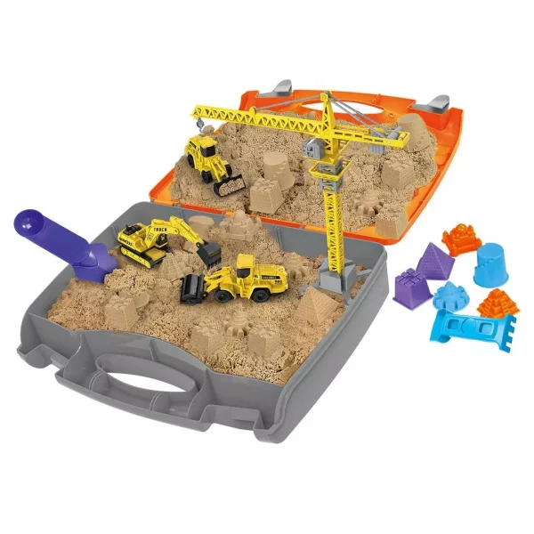 Plac budowy z piaskiem kinetycznym, zabawka w walizce NEO Tools GD042 Plac budowy z piaskiem kinetycznym, zabawka w walizce NEO Tools GD042