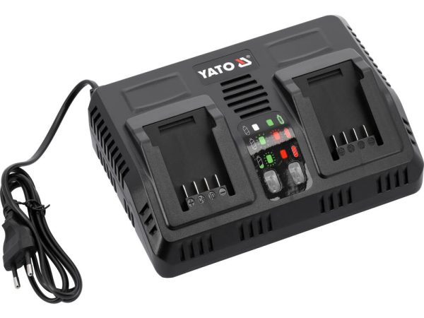 Podwójna ładowarka Yato 18V (2,4-4,5A) YT-828501 Podwójna ładowarka Yato 18V (2,4-4,5A) YT-828501