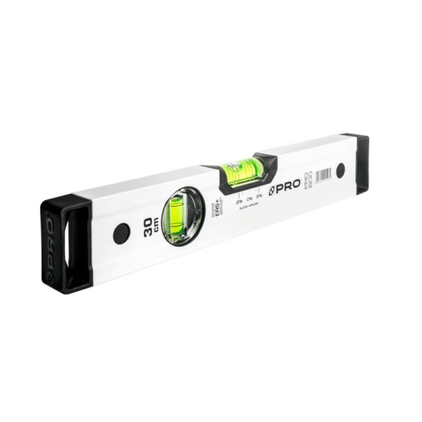 Poziomica PRO600 AB-030 malowana biała z libellą 2% 30 CM Poziomica PRO600 AB-030 malowana biała z libellą 2% 30 CM