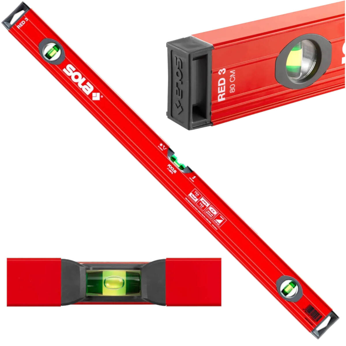 Poziomica Sola RED 3 60 cm SO01214801 - obrazek 1