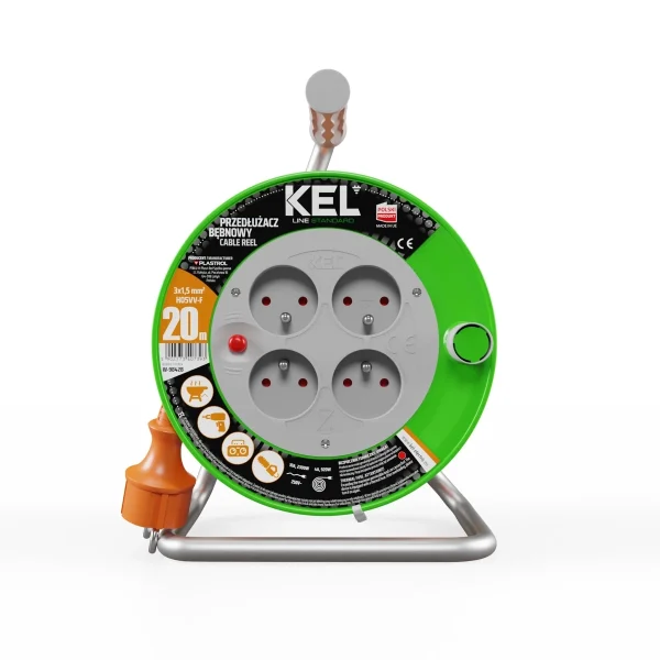 Przedłużacz bębnowy 20 m KEL W-98428 Przedłużacz bębnowy 20 m KEL W-98428