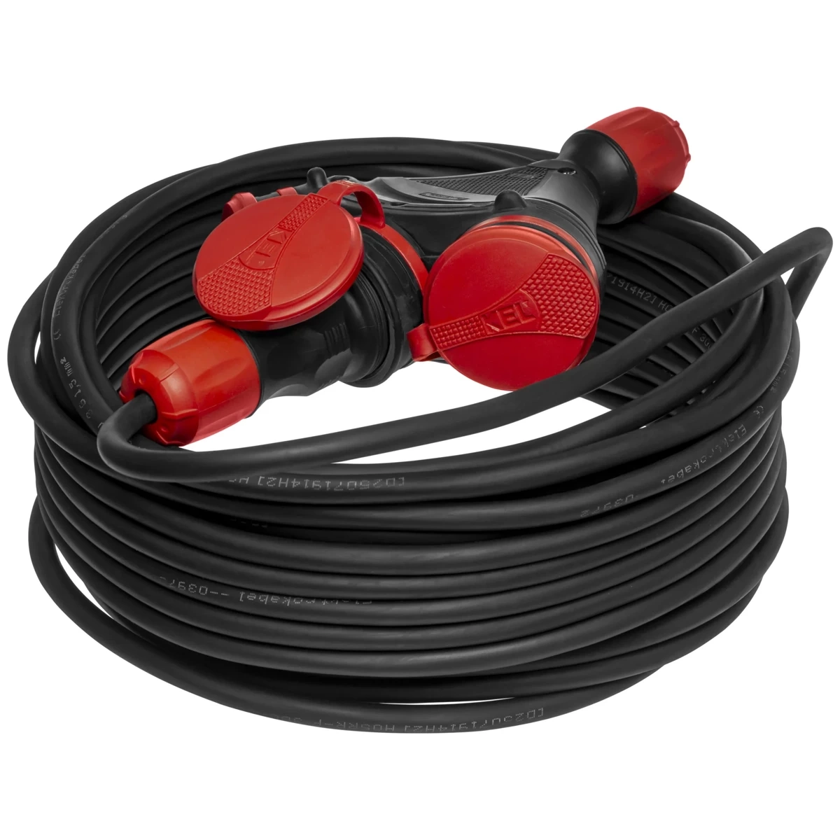 Przedłużacz trzygniazdowy budowlany KEL PS-X3/54/30M/3X2,5/H05RR-F 30 m W-98971 - obrazek 1
