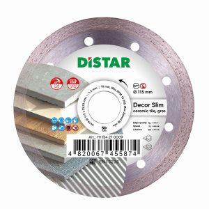 Tarcza diamentowa Distar 115×22,23 Decor Slim 11115427009 Tarcza diamentowa Distar 115×22,23 Decor Slim 11115427009