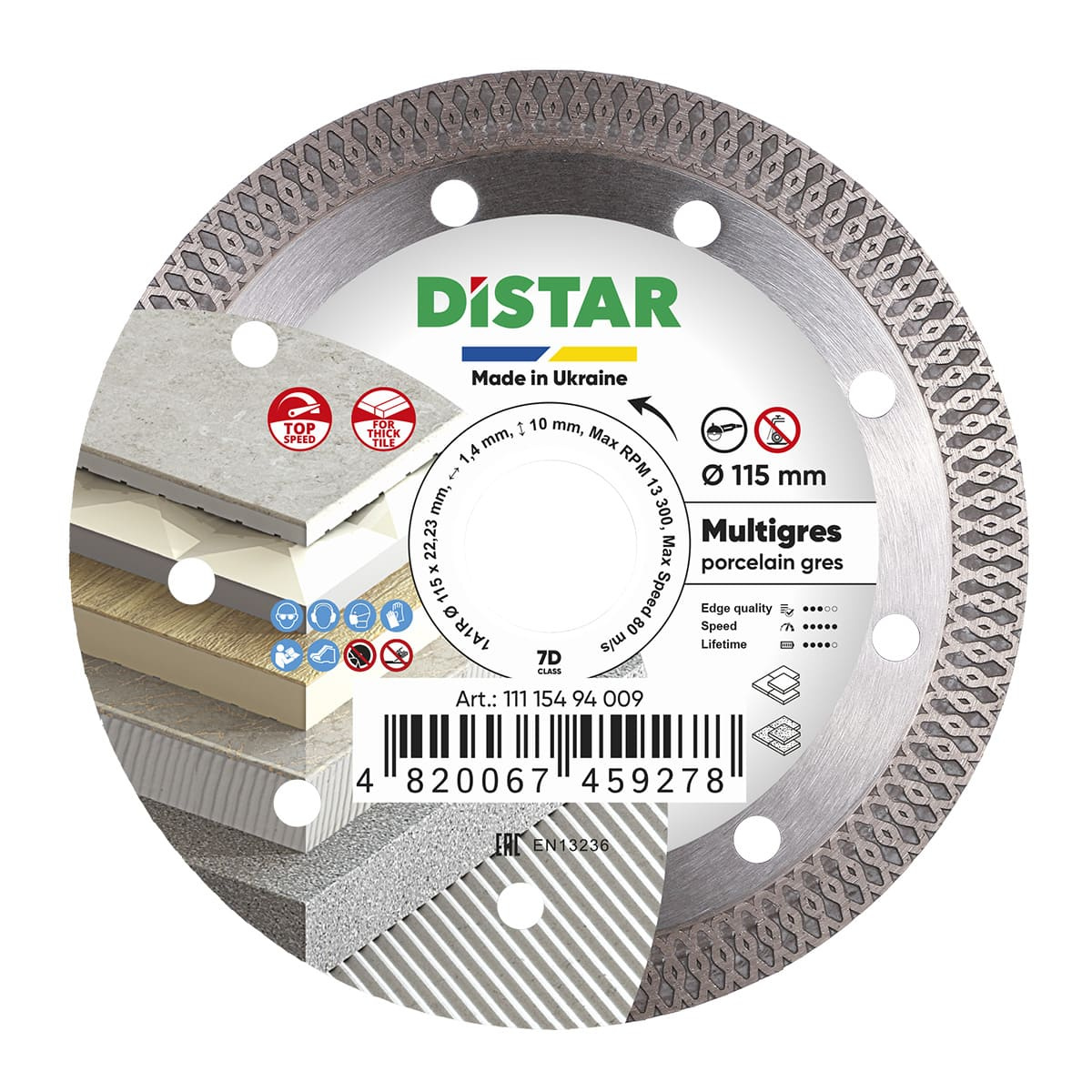 Tarcza diamentowa Distar 115x22,23 Multigres 11115494009 - obrazek 1