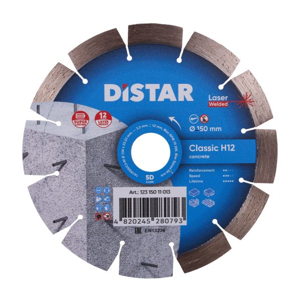Tarcza diamentowa Distar 150×22,23 1A1RSS/C3-W Classic H12 12315011013 Tarcza diamentowa Distar 150×22,23 1A1RSS/C3-W Classic H12 12315011013